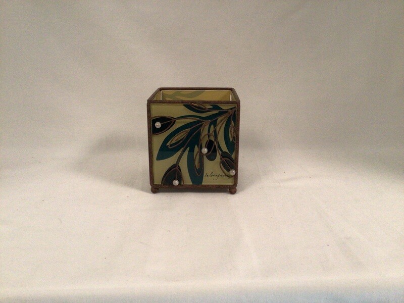 Seven Species Memorial Candle Holder - Olives