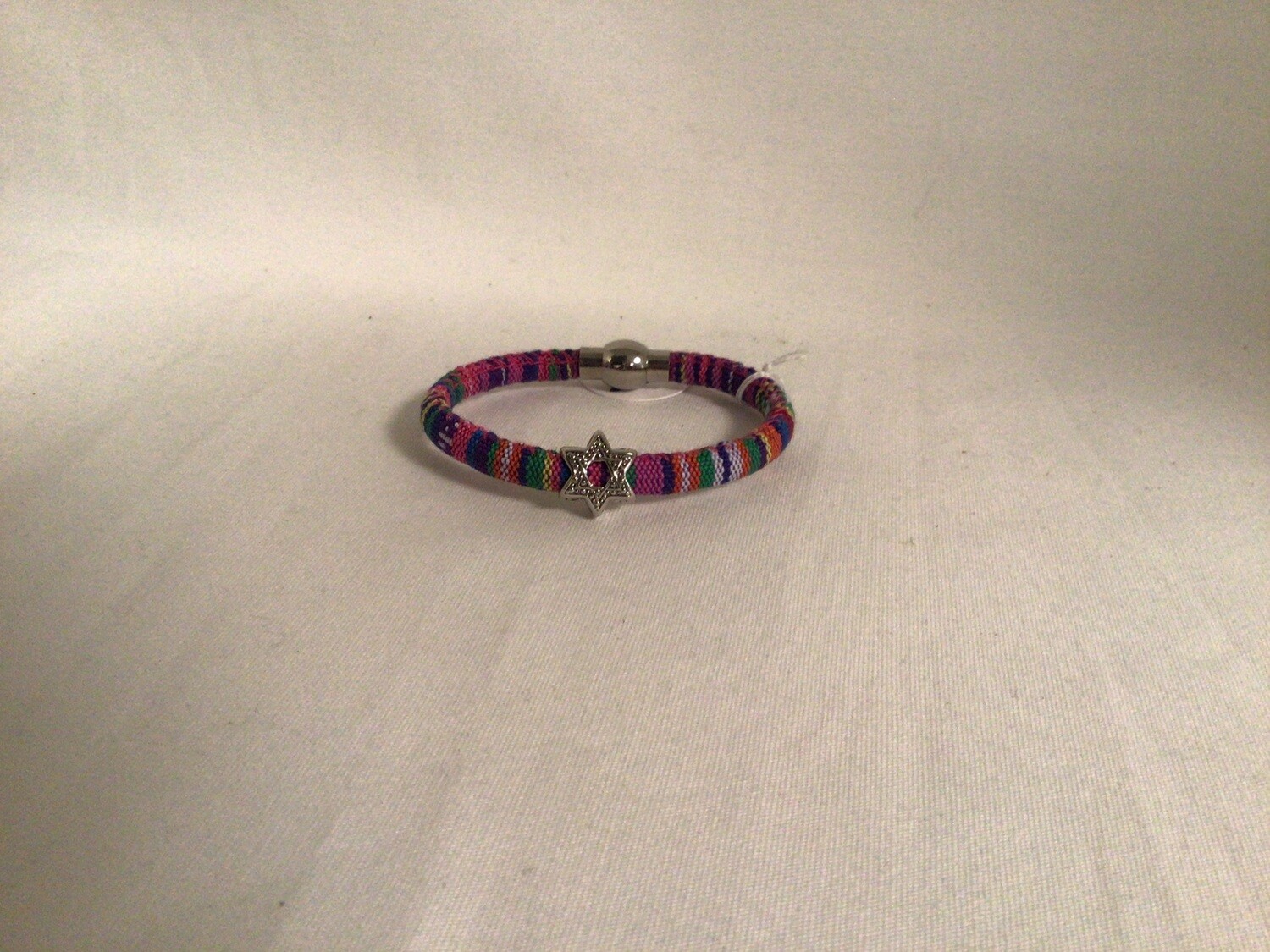 Tribal Star Cotton Braclet, pink/purple