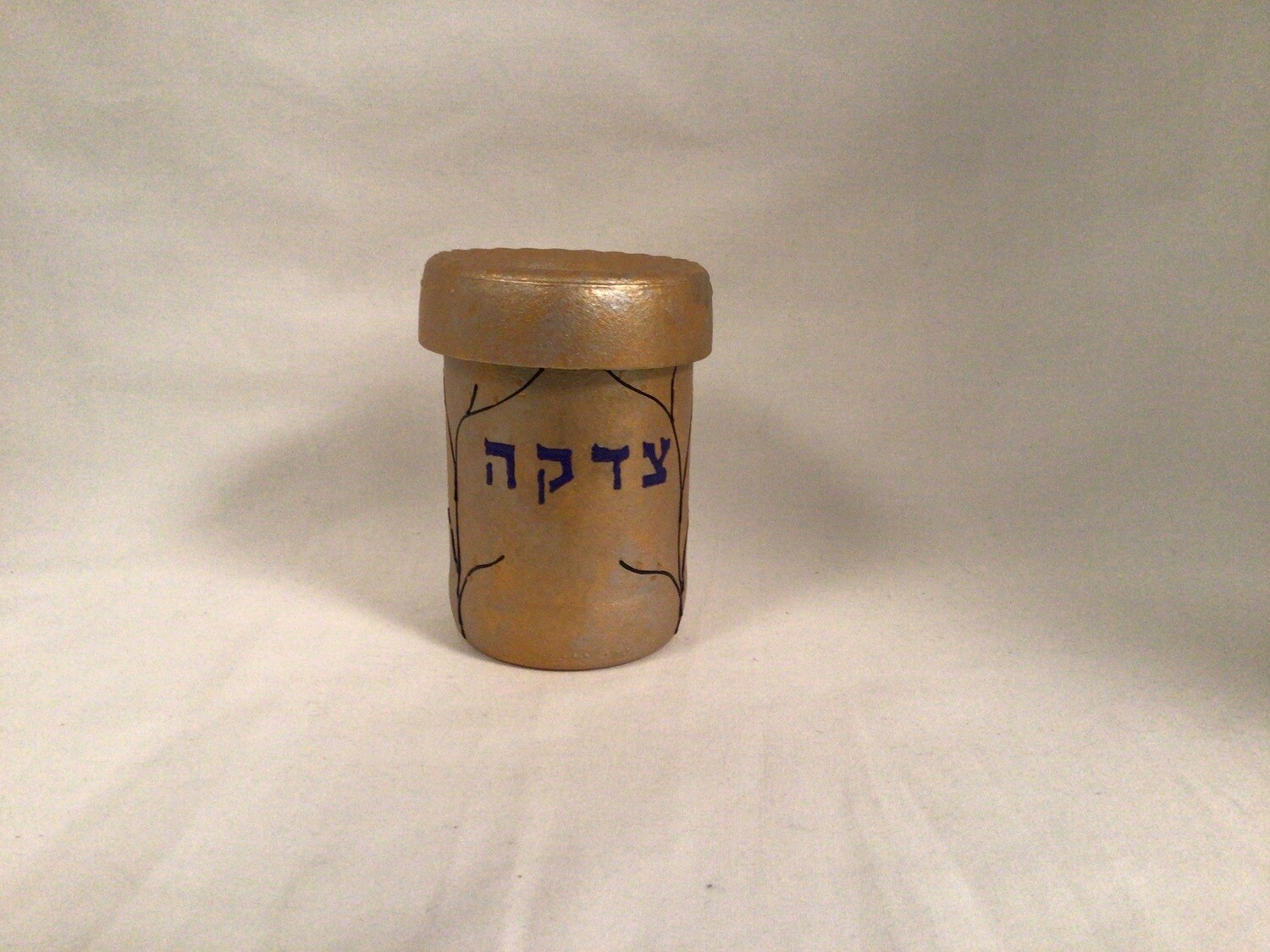 Gold and Silver Tzedakah Box-Royal