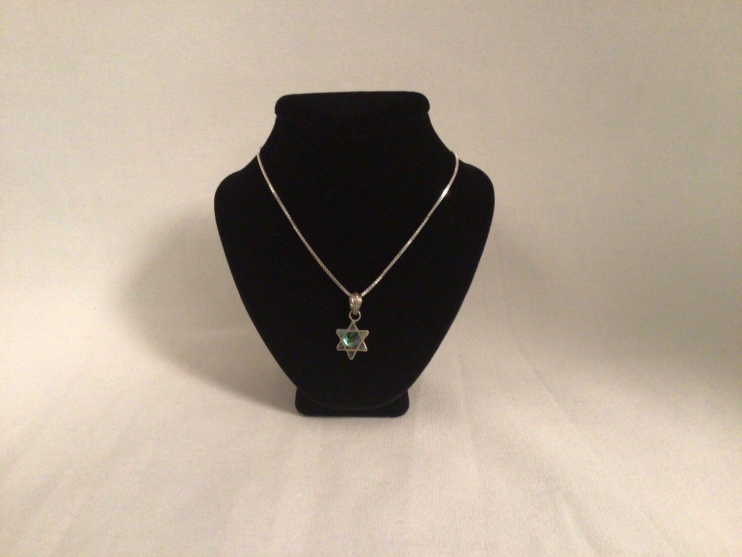 Sterling Silver Abalone Mini Star of David Necklace, Bali Chai Collection 