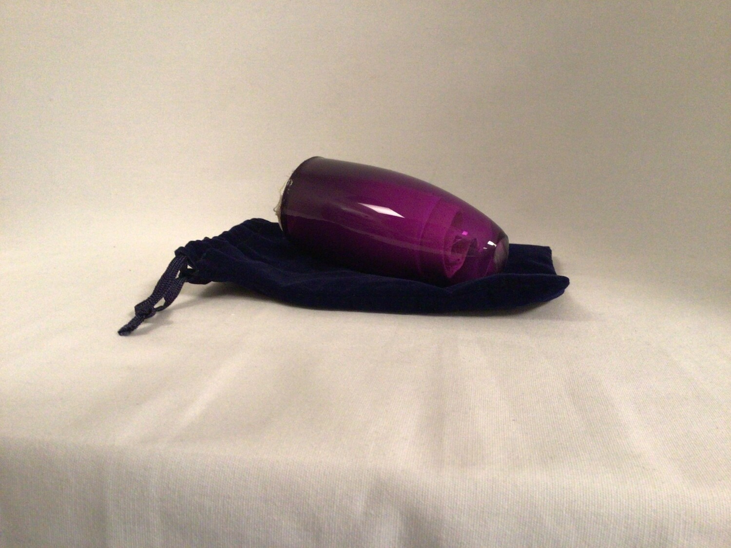 Purple Luster Glass in Velvet Bag