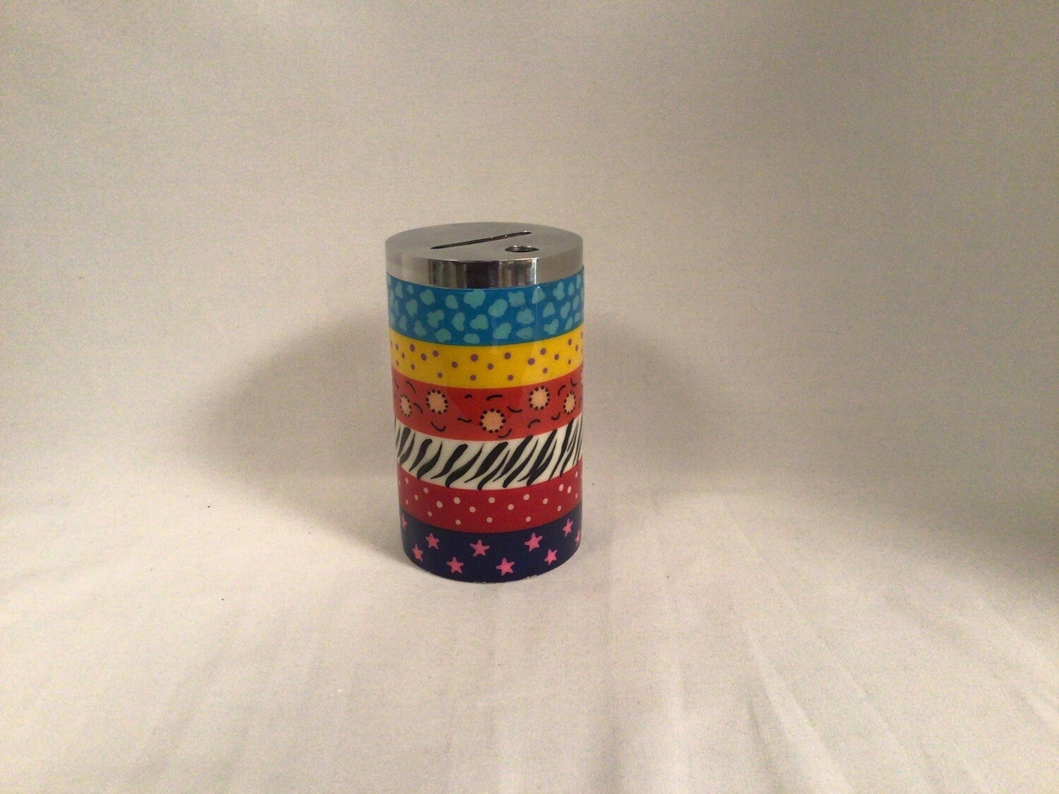 Hadarya Colorful Hand Painted Tzedakah Box