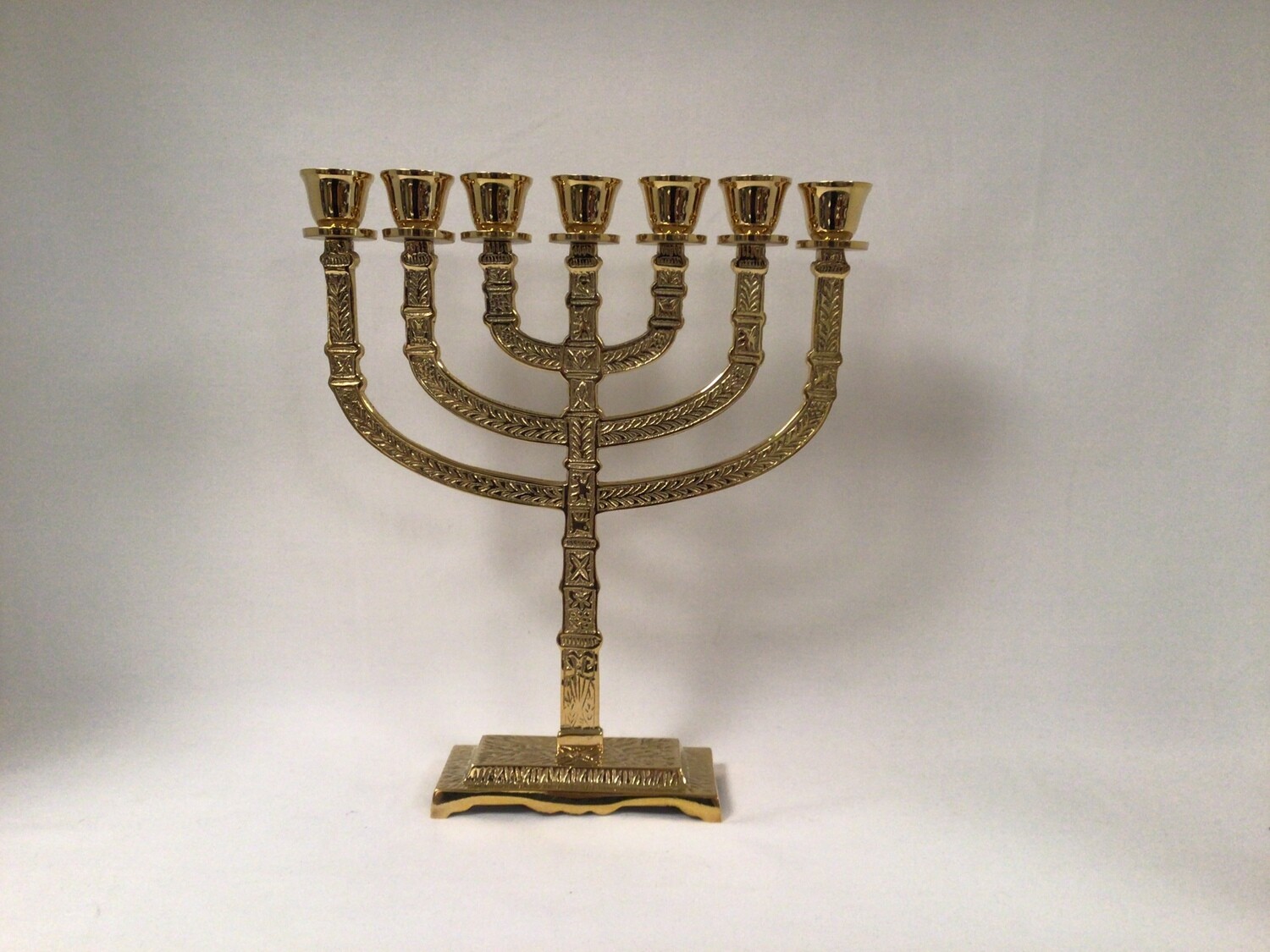 7 Branch Brass Shabbat Candleholder