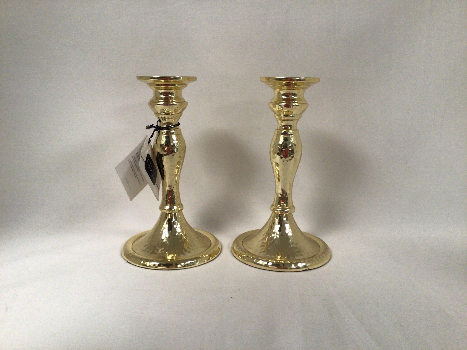 Hammered Gold Finished Candlesticks