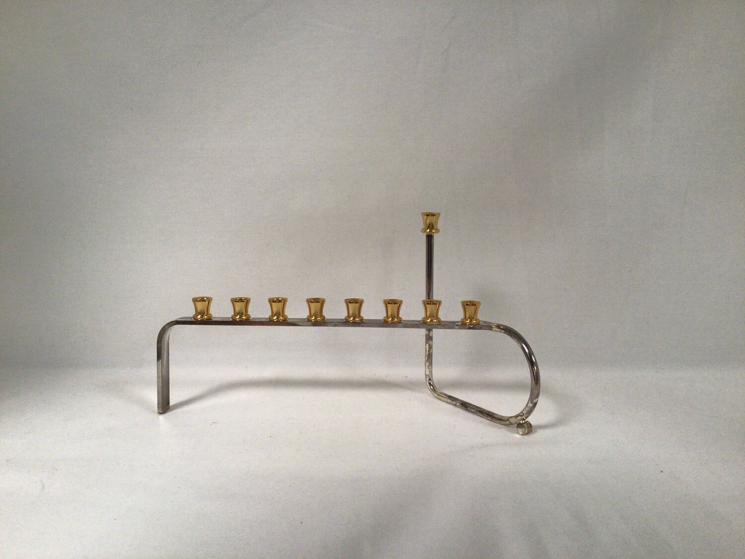 Silver Plated Contemporary Menorah
