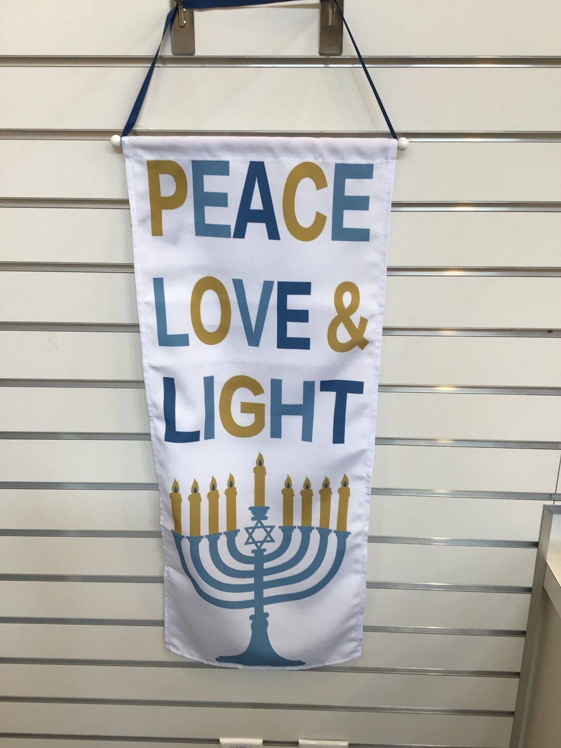 Hanukkah Peace Love &amp; Light Wall Hanging 