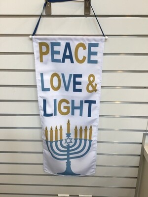Hanukkah Peace Love & Light Wall Hanging 