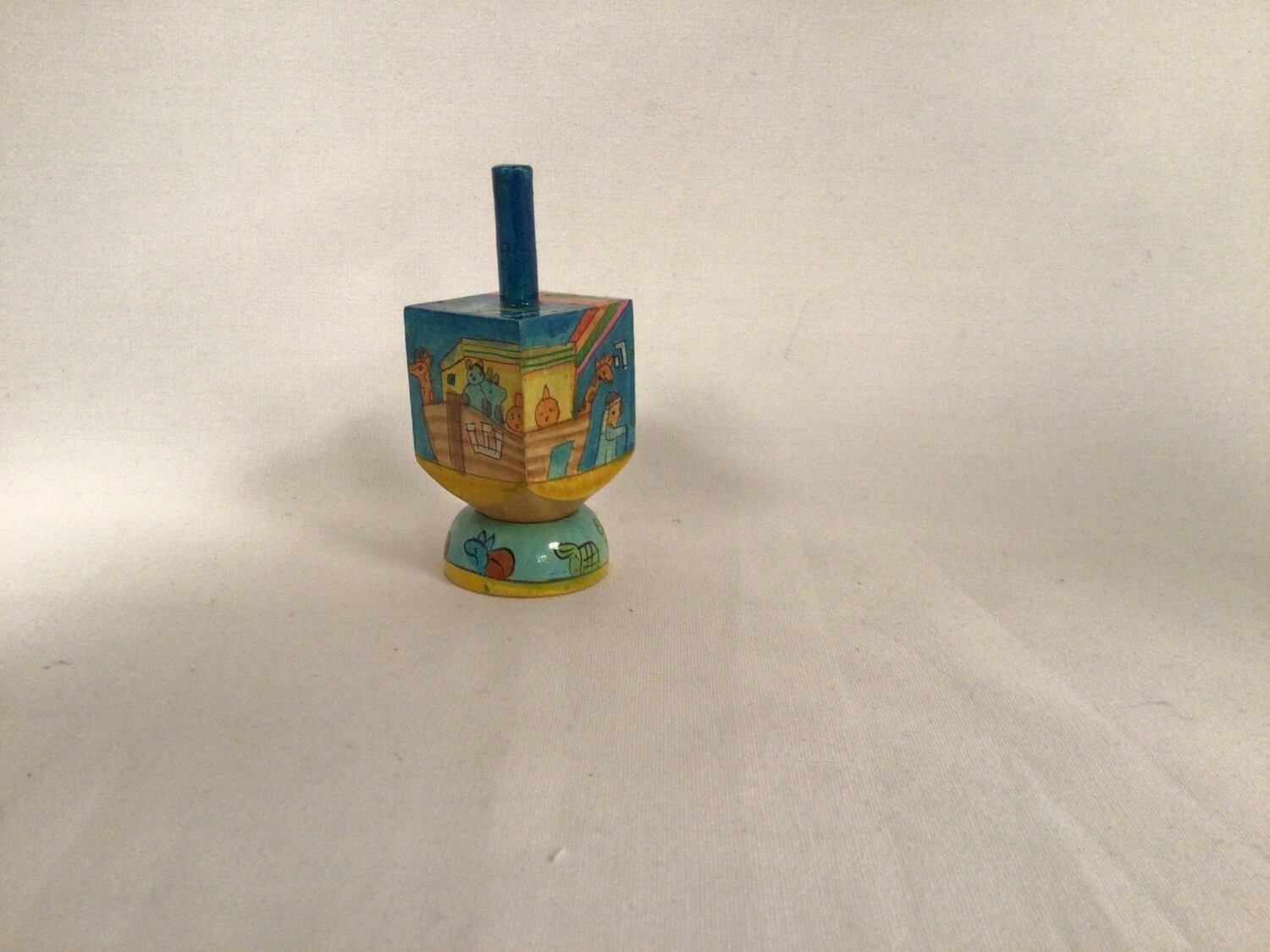 Noah&#39;s Ark Painted Wood Dreidel