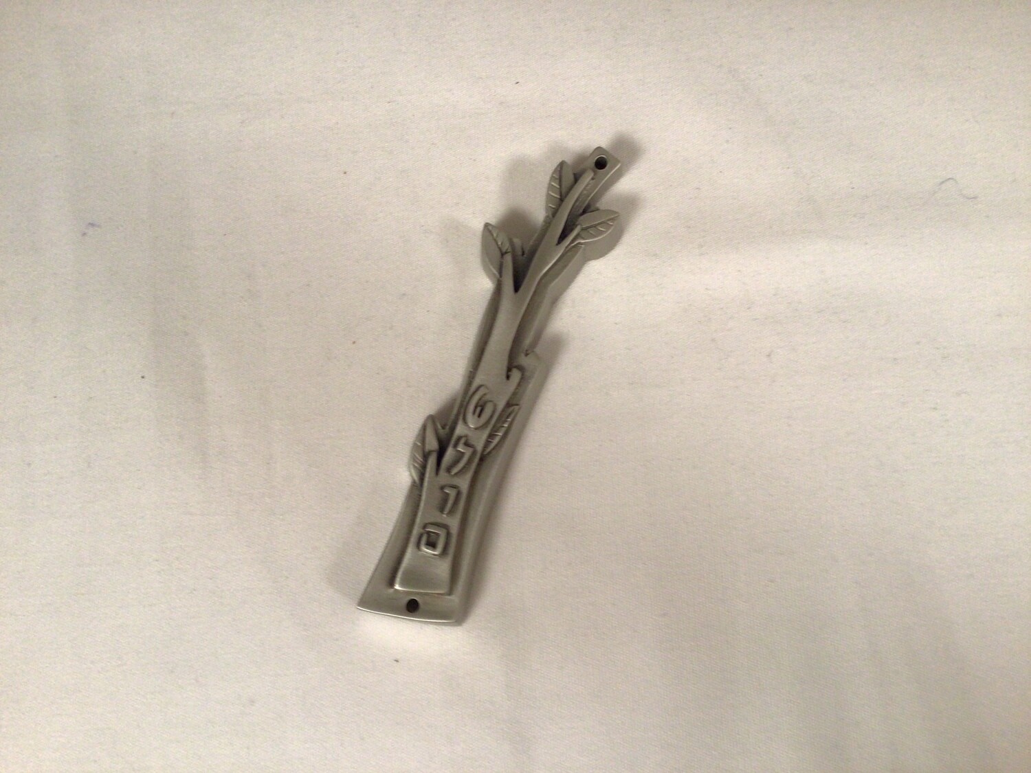 Pewter Olive Branch Mezuzah