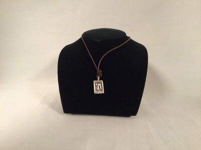 Chai Pendant on Brown Leather Cord