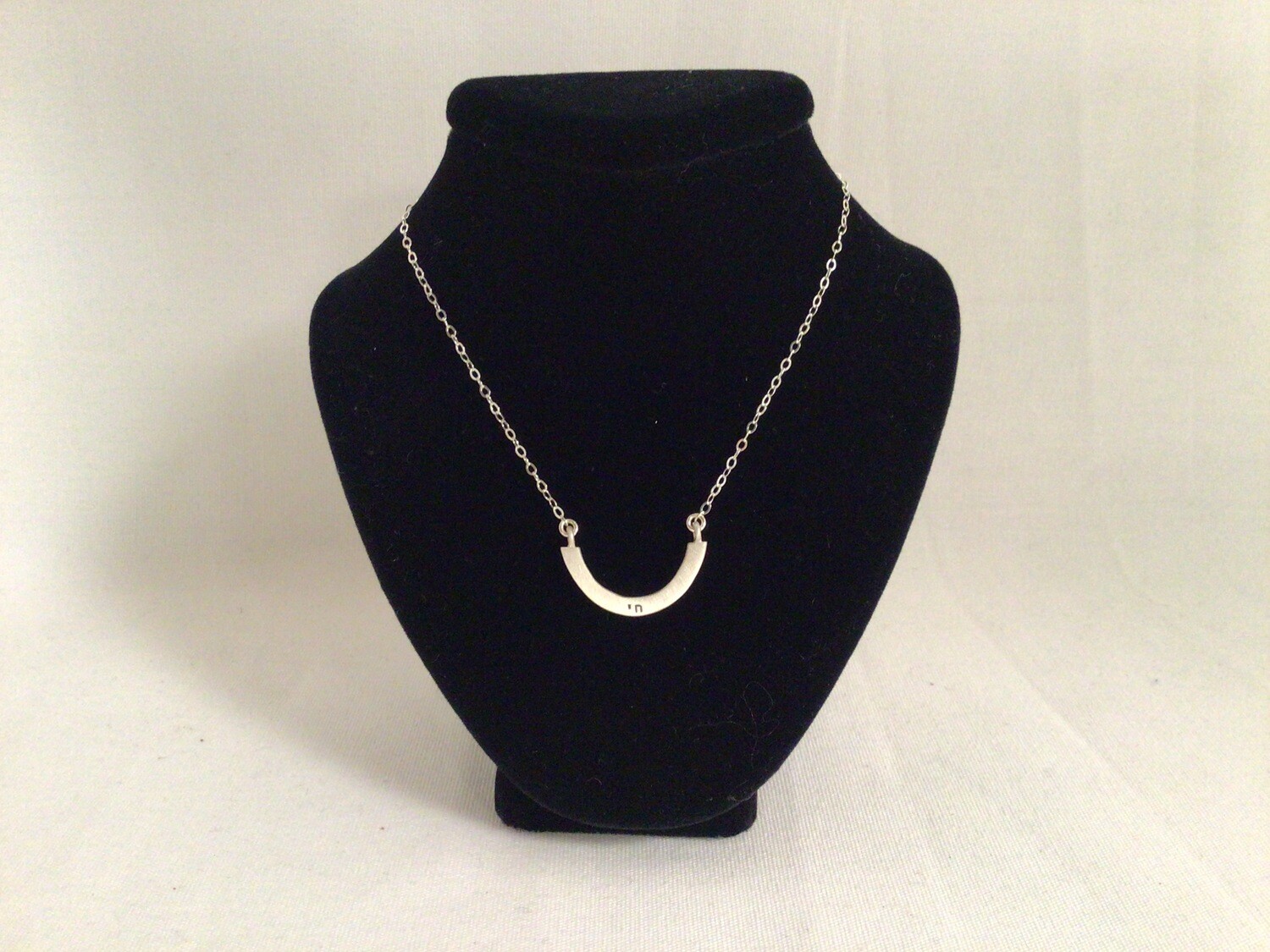 Chai Cup Half Full Necklace - Sterling Silver