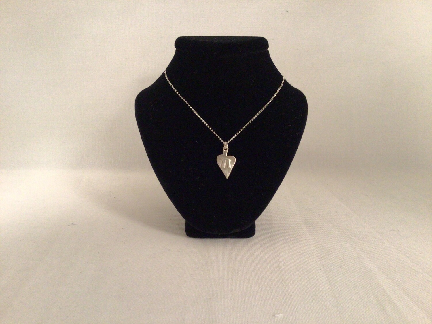 Sterling Silver heart necklace with Chai