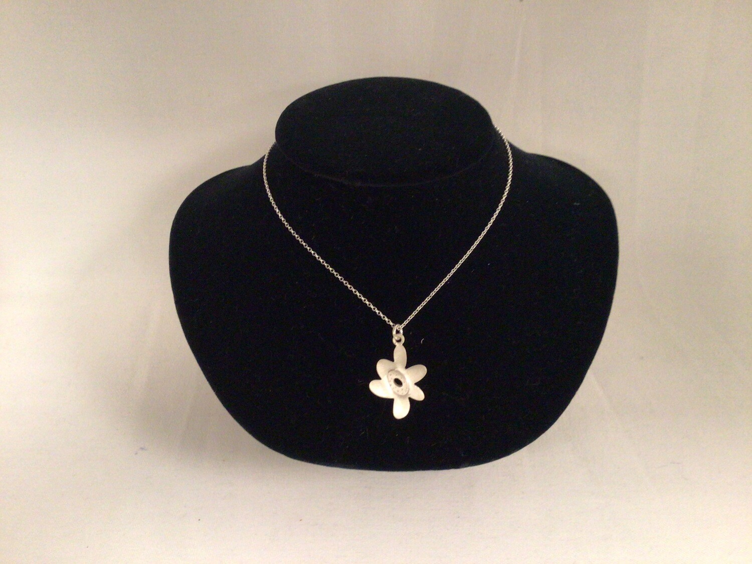 Sterling Silver Flower Necklace