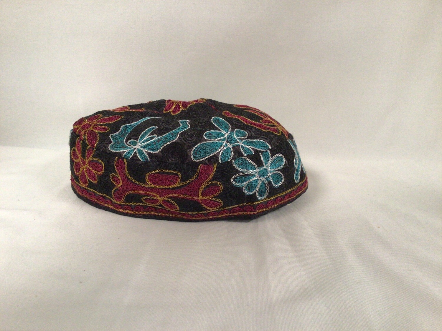  Buchari Black Turq Wine Kippah Size 60