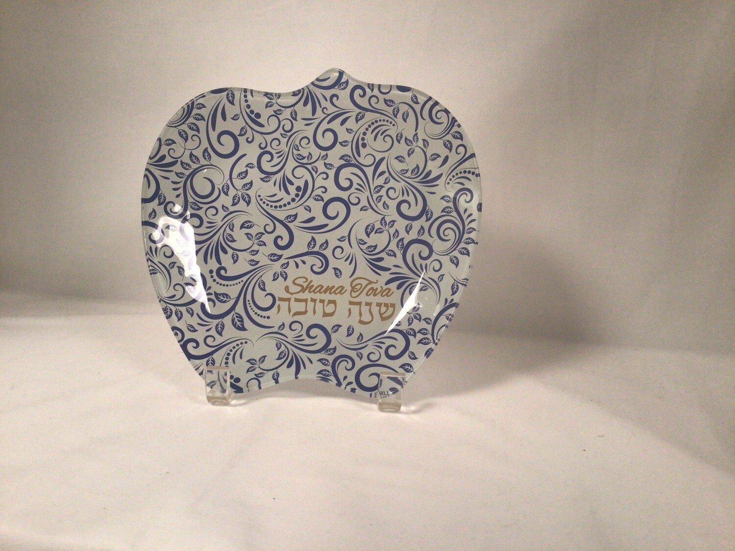 Glass Rosh Hashanah Apple Plate