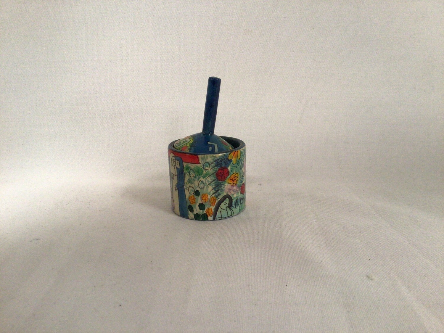 Hand Painted Wood Dreidel in Box