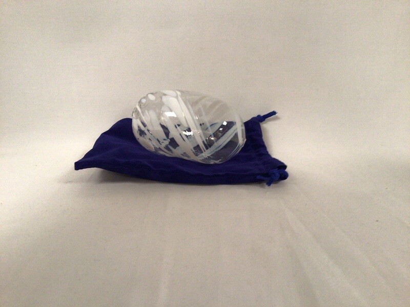White Breaking Wedding Glass in Velvet  Bag