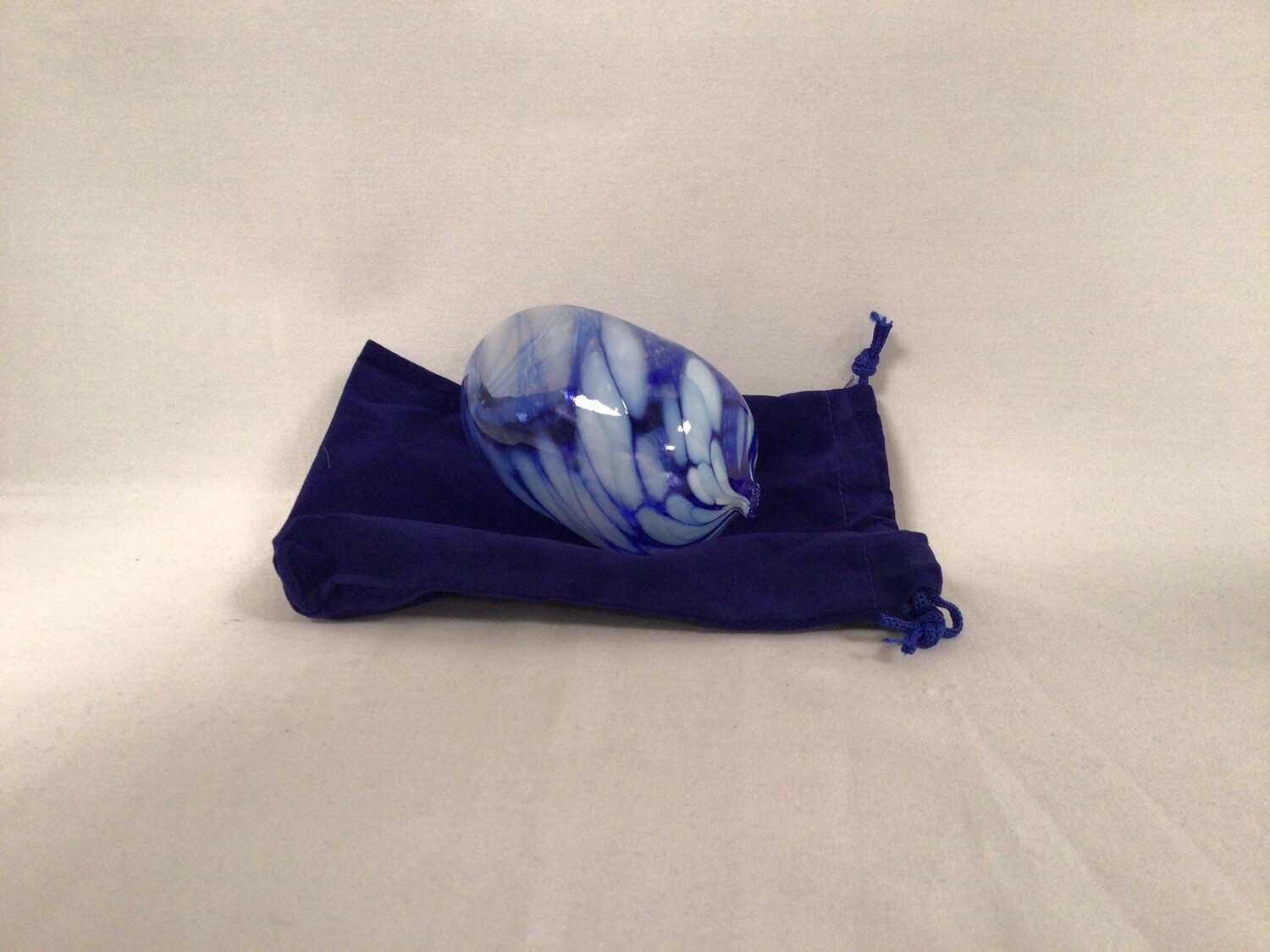 Blue Breaking Wedding Glass in Velvet  Bag
