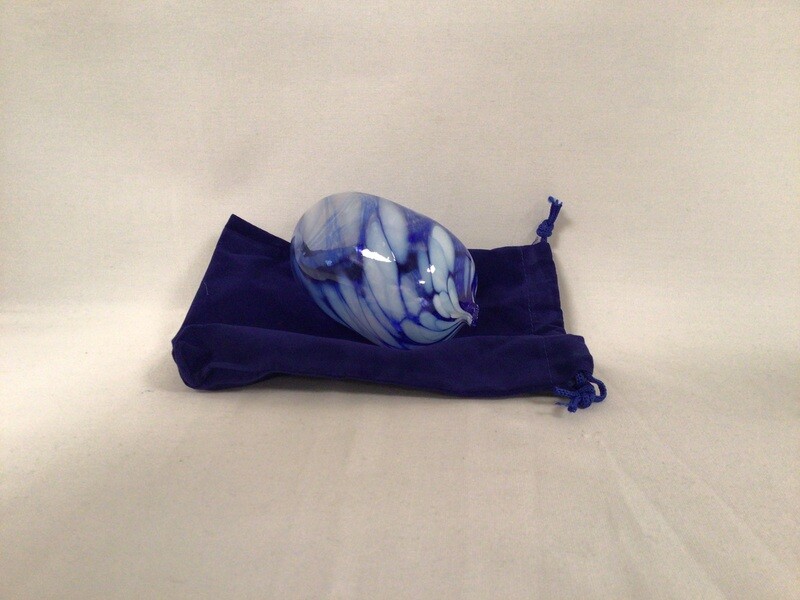 Blue Breaking Wedding Glass in Velvet  Bag Blue Breaking Wedding Glass in Velvet  Bag