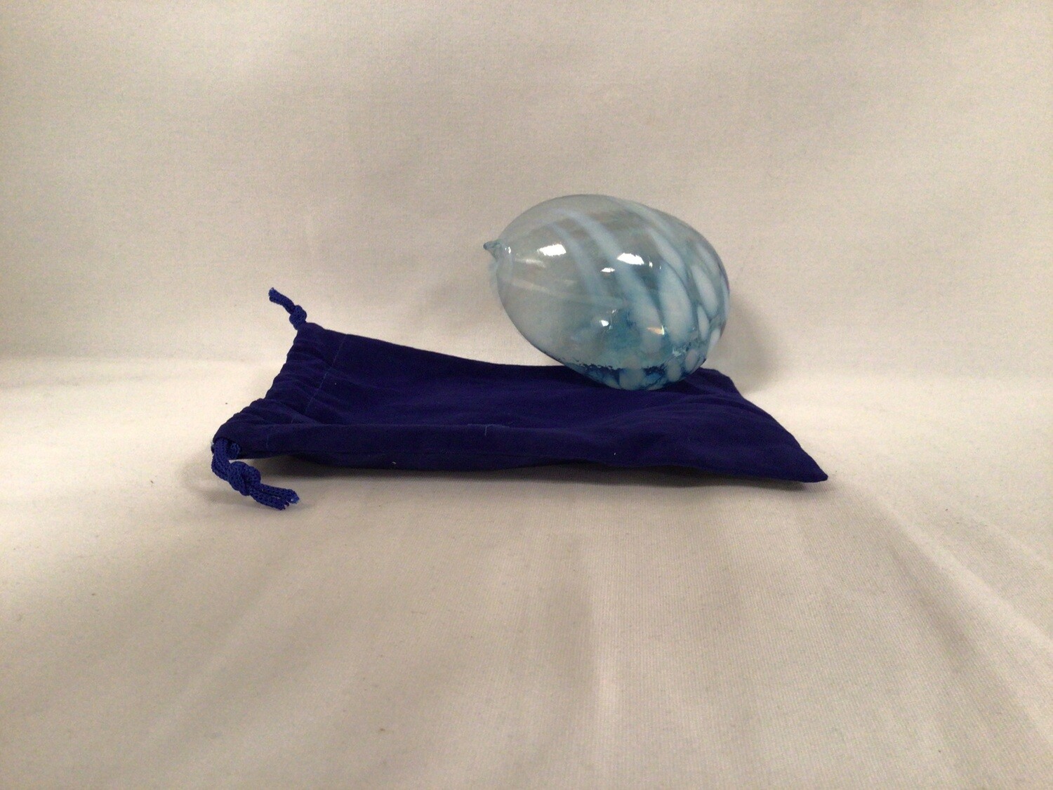 Turquoise Breaking Wedding Glass in Velvet Bag