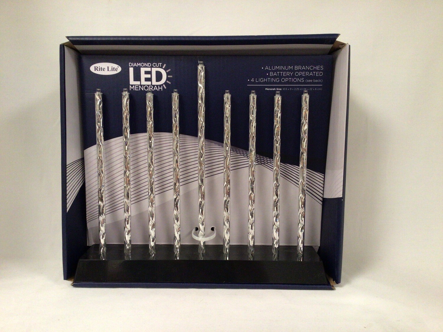 LED Multi-Functional Diamond Cut Aluminum Menorah