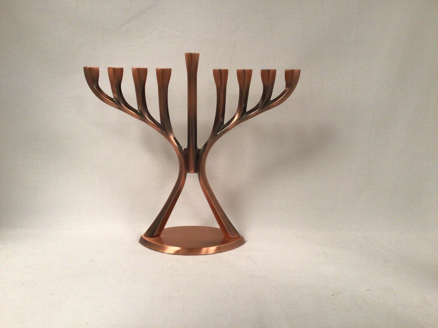 Modern Antique Copper Finish Menorah