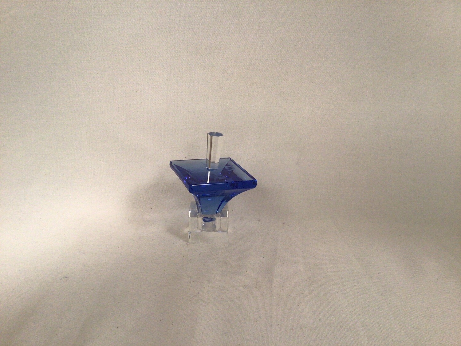 Optical  Crystal Dreidel Blue