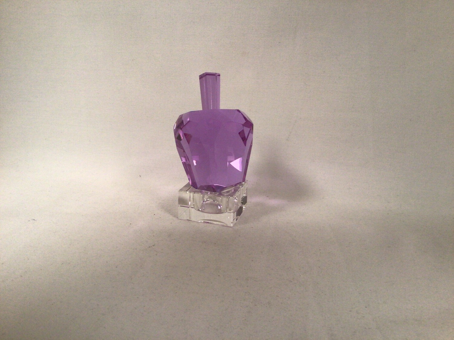 Lavender Diamond Cut Crystal Dreidel BROKE 