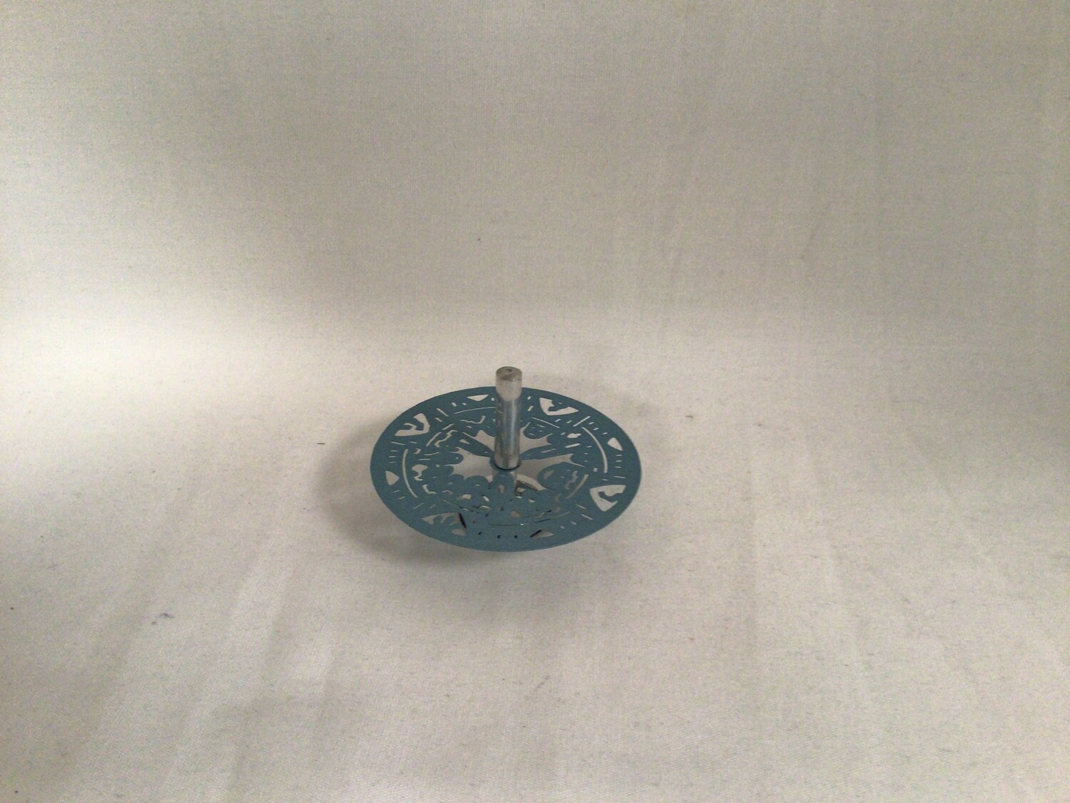 Metal Cut Blue Jerusalem Dreidel