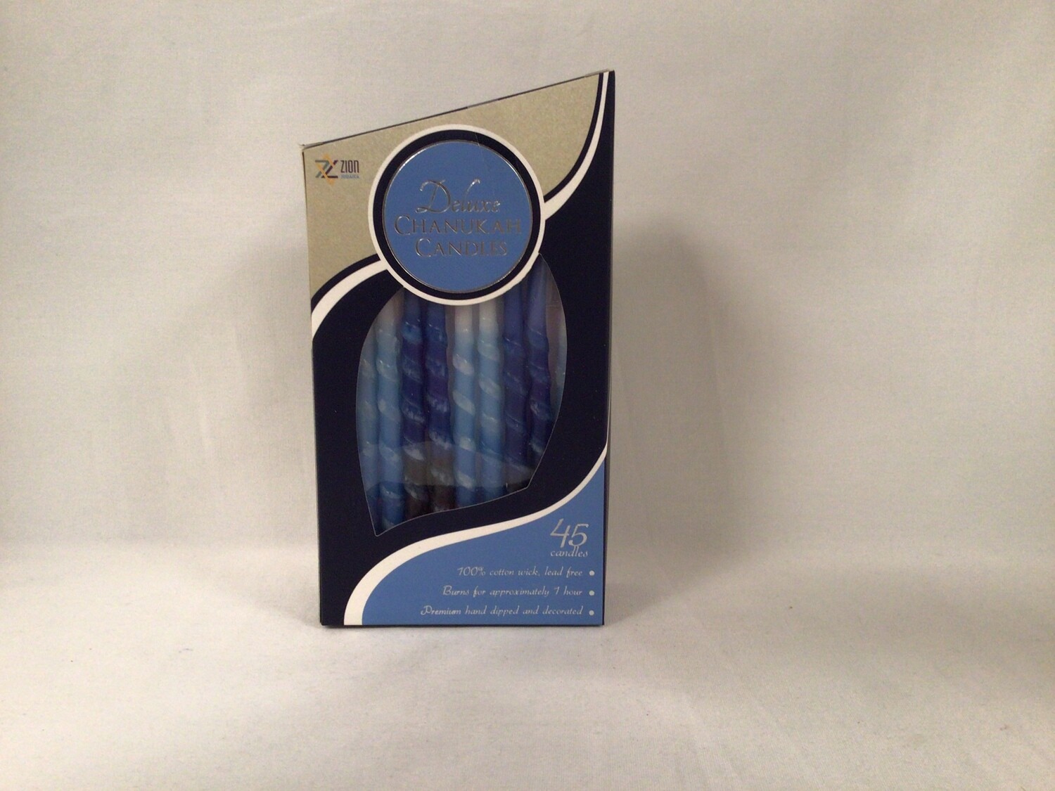 Deluxe Fancy Blue Chanukah Candles