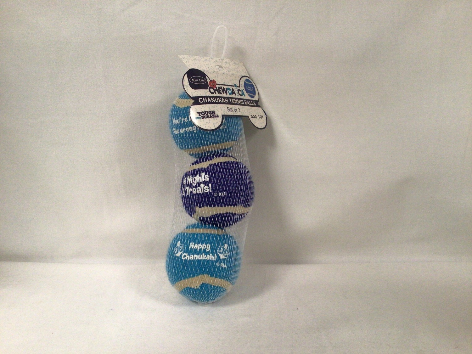 Chewdaica Chanukah Tennis Balls, set of 3