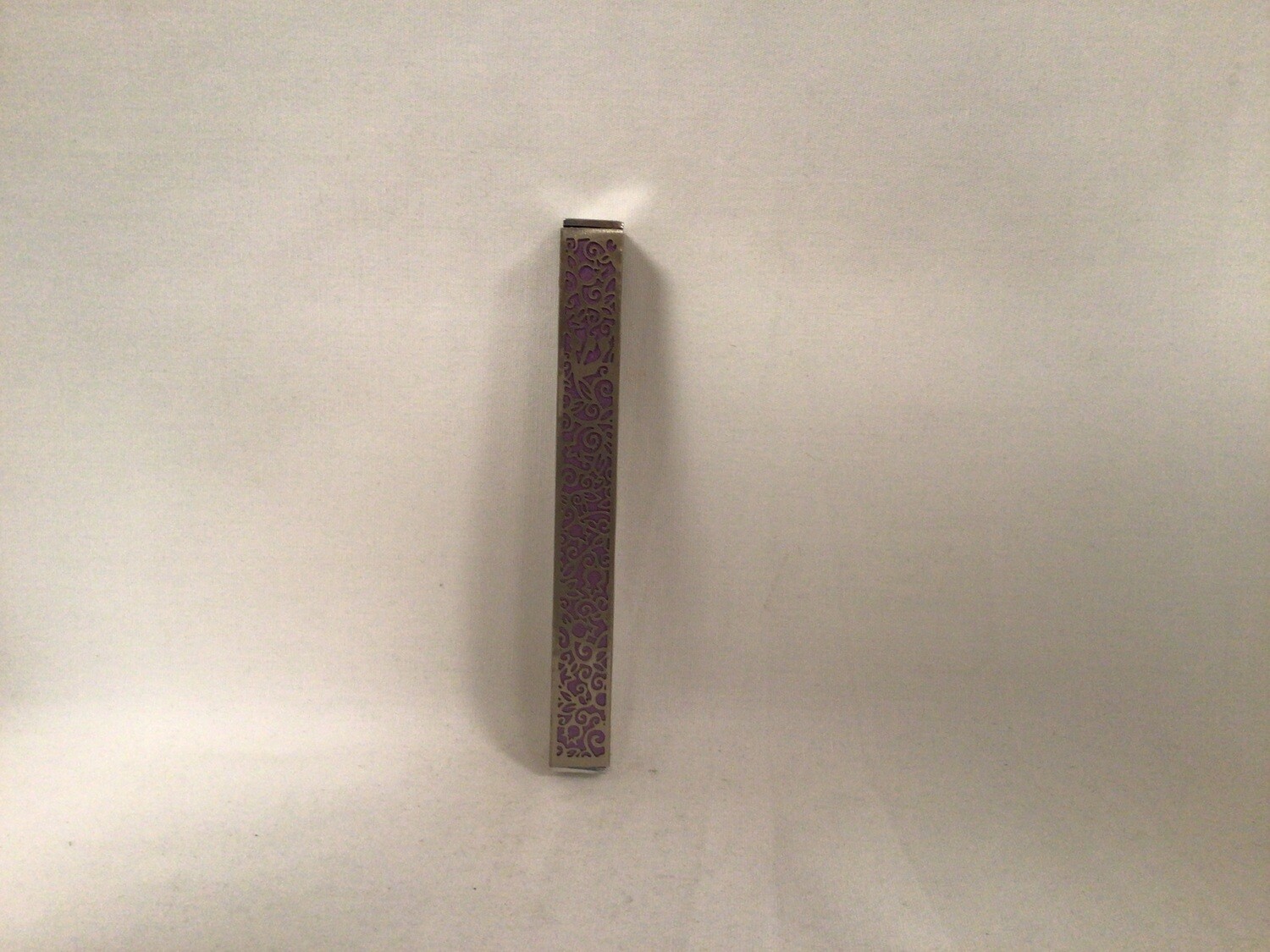 Purple Pomegranate Cutout Mezuzah