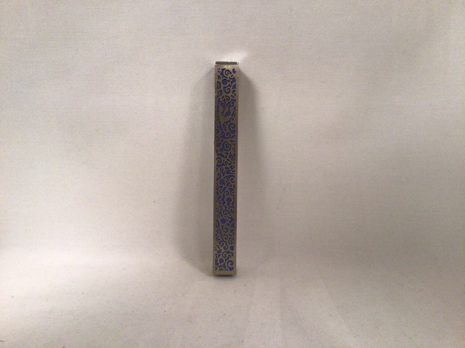 Blue Pomegranate Cutout Mezuzah