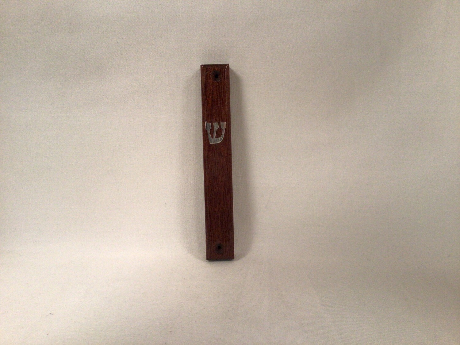 Dark Wood Flat Mezuzah