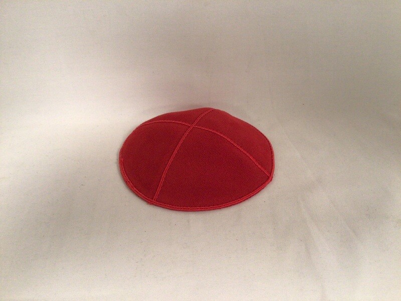Red Suede Kippah