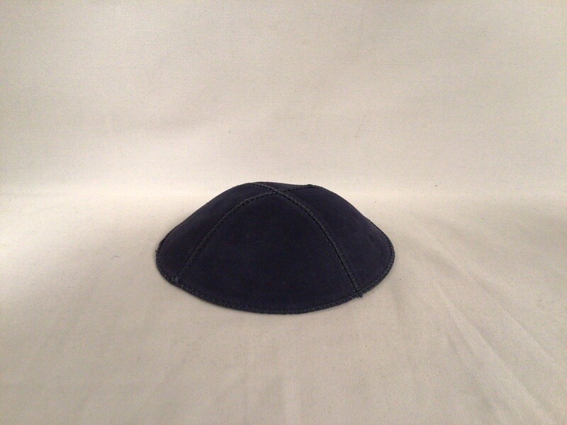 Navy Blue Suede Kippah