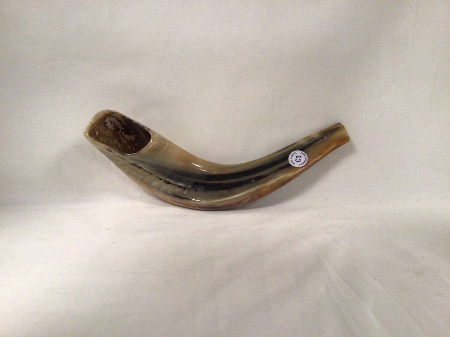 Beige and Black Polished Shofar