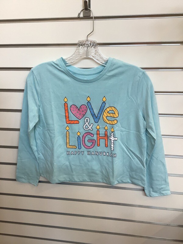 Love &amp; Light Childrens Light Blue T-Shirt Medium