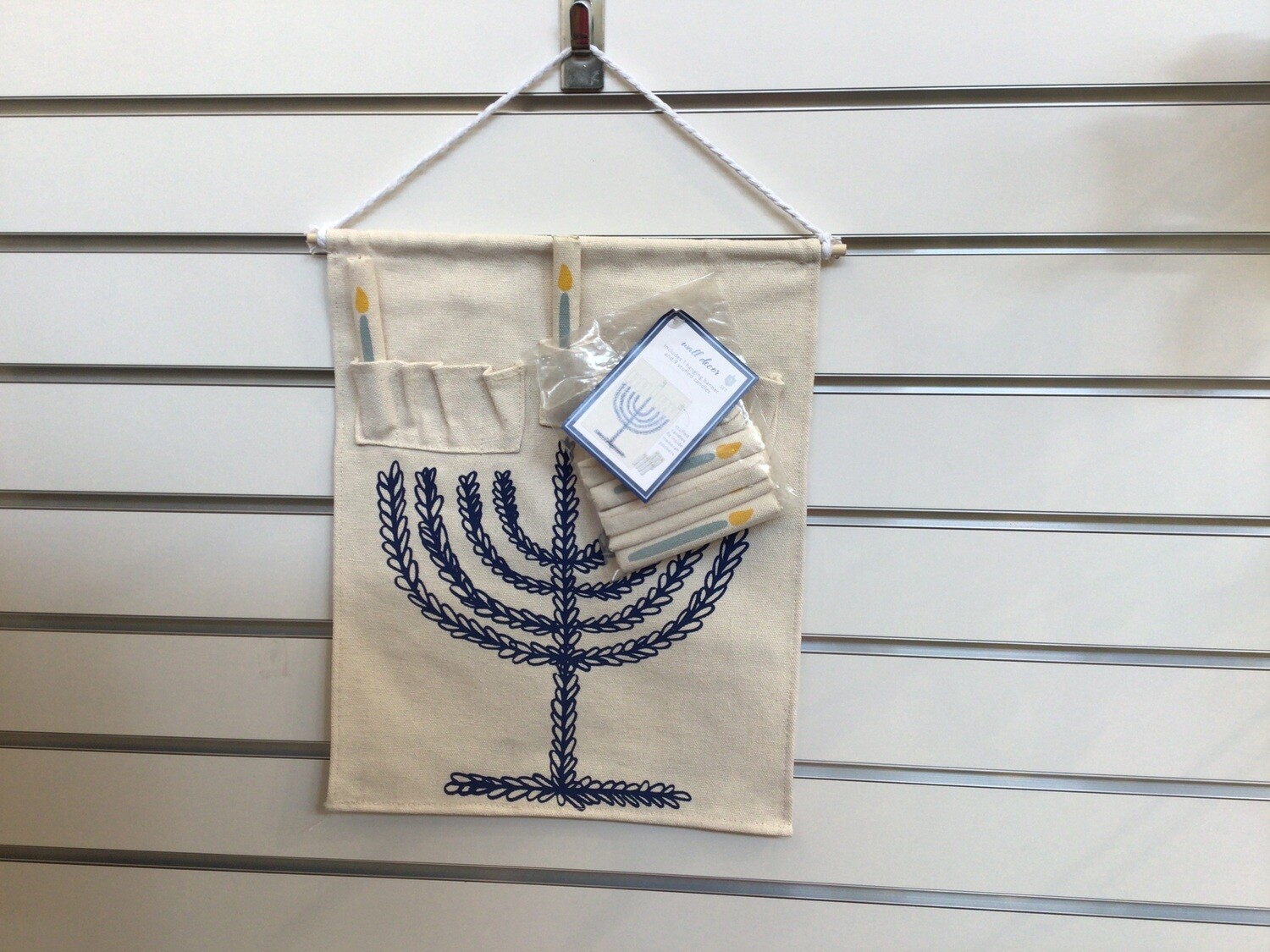Menorah Wall Hanging with Stuffable Candles