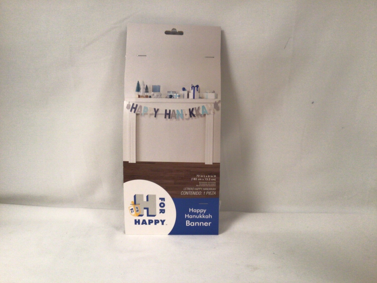 Painted Wood Happy Hanukkah Banner