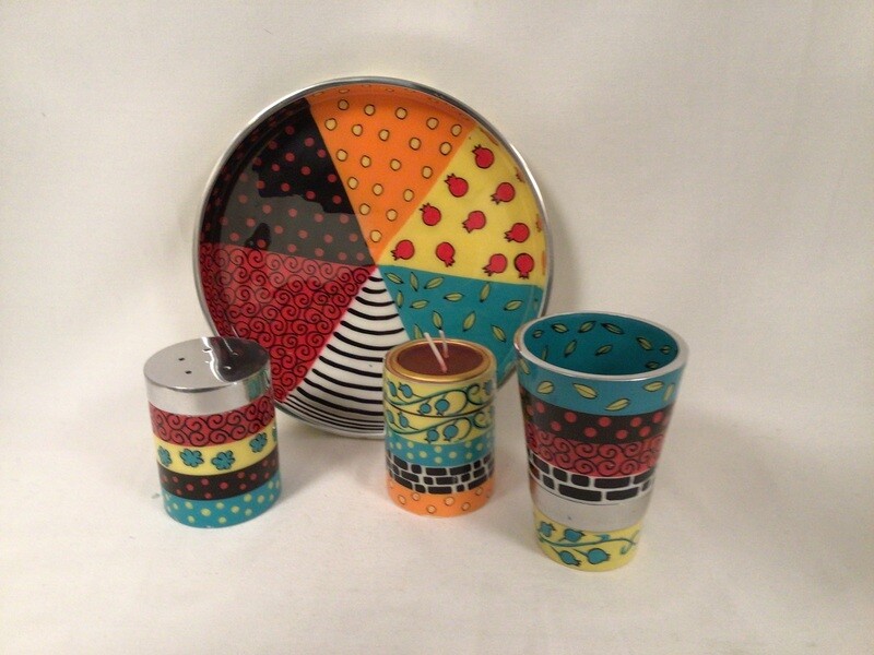 Hadarya Colorful Hand Painted Havdalah Set