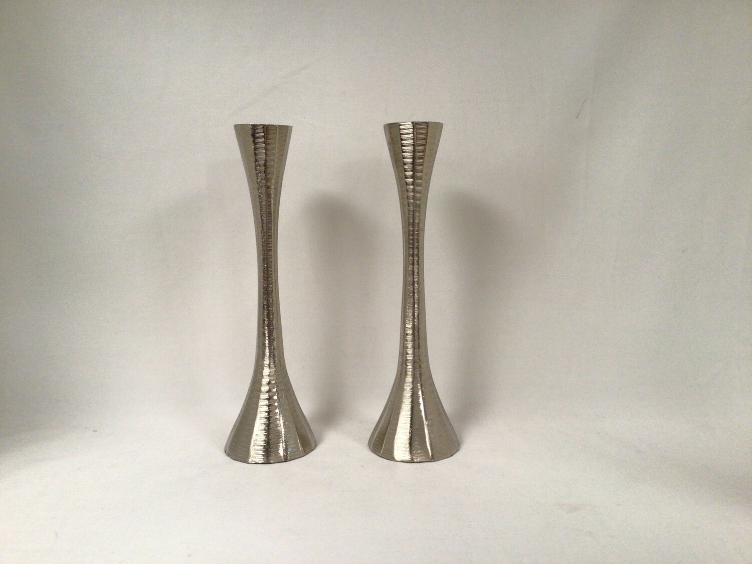 Silver Geometric Candlesticks