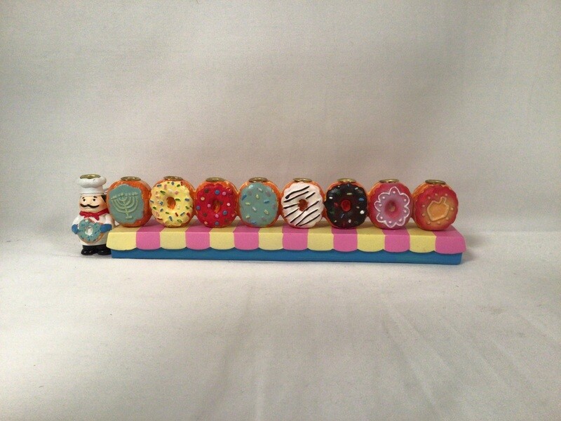 Poly Resin Donut Menorah