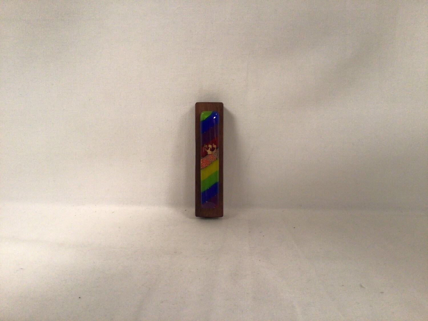 Rainbow Wood Colors of Your Life Mezuzah