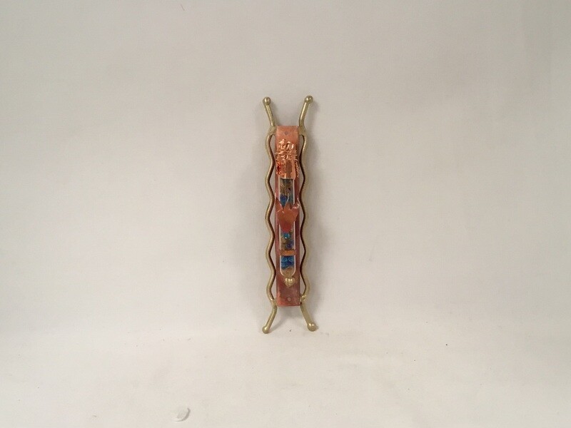 Wedding Glass Mezuzah-Copper