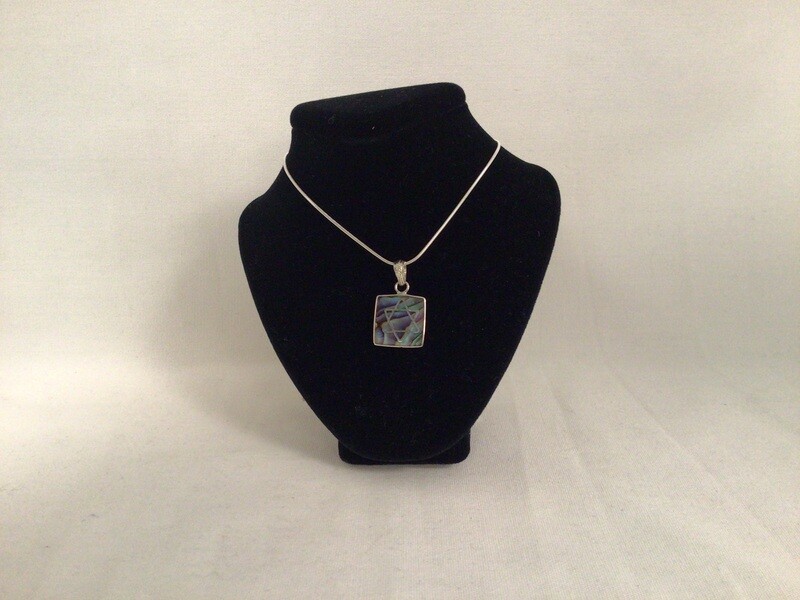 Sterling and Abalone Square Star of David Necklace,  Bali Chai Collection  