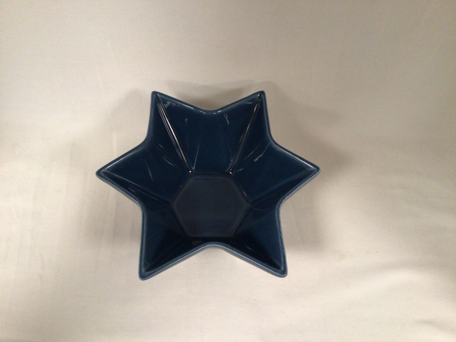 Blue Ceramic Star of David Bowl