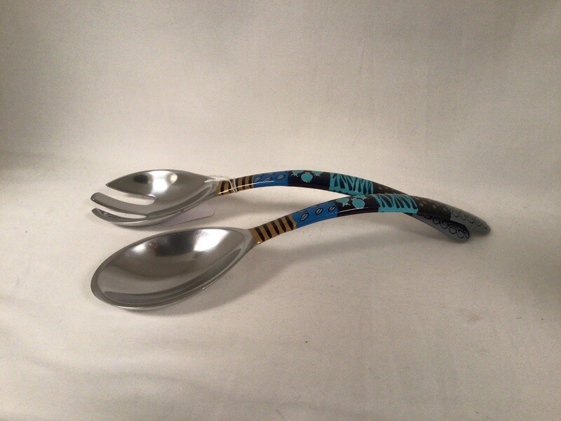 Hadarya Blue Salad Serving Set