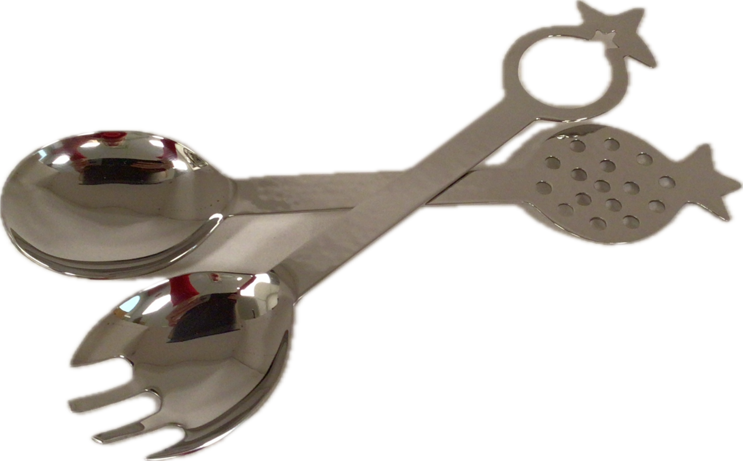 Nickel Pomegranate Salad Spoon Set