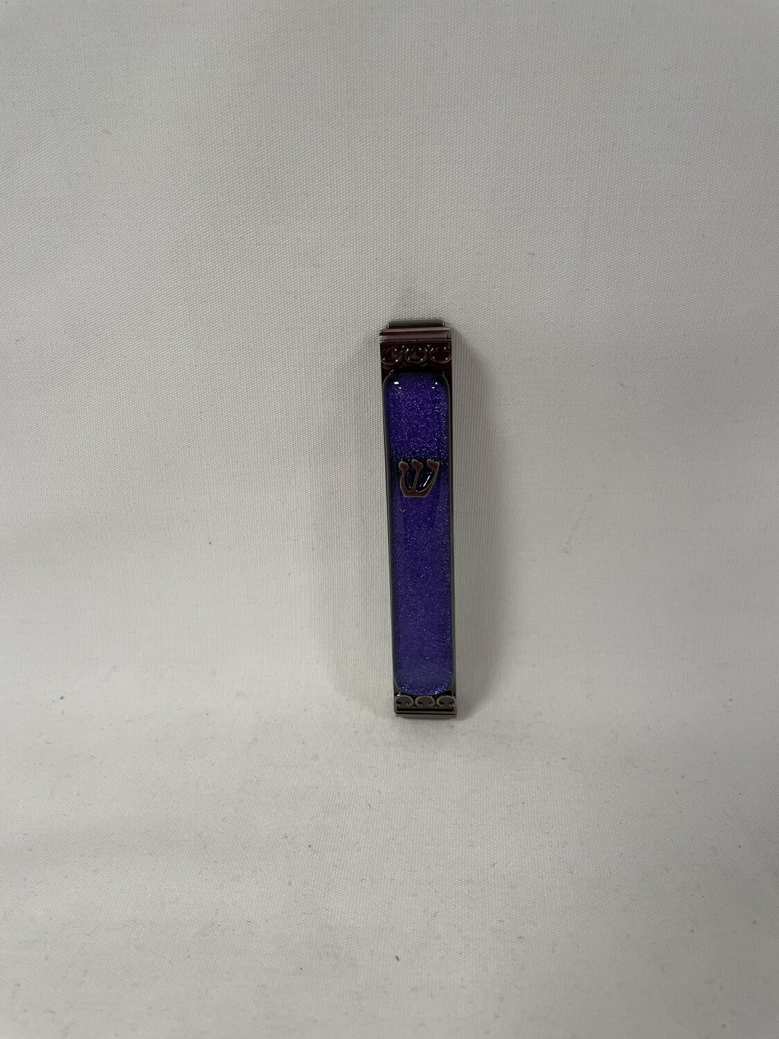 Shimmering Violet Art Glass Mezuzah